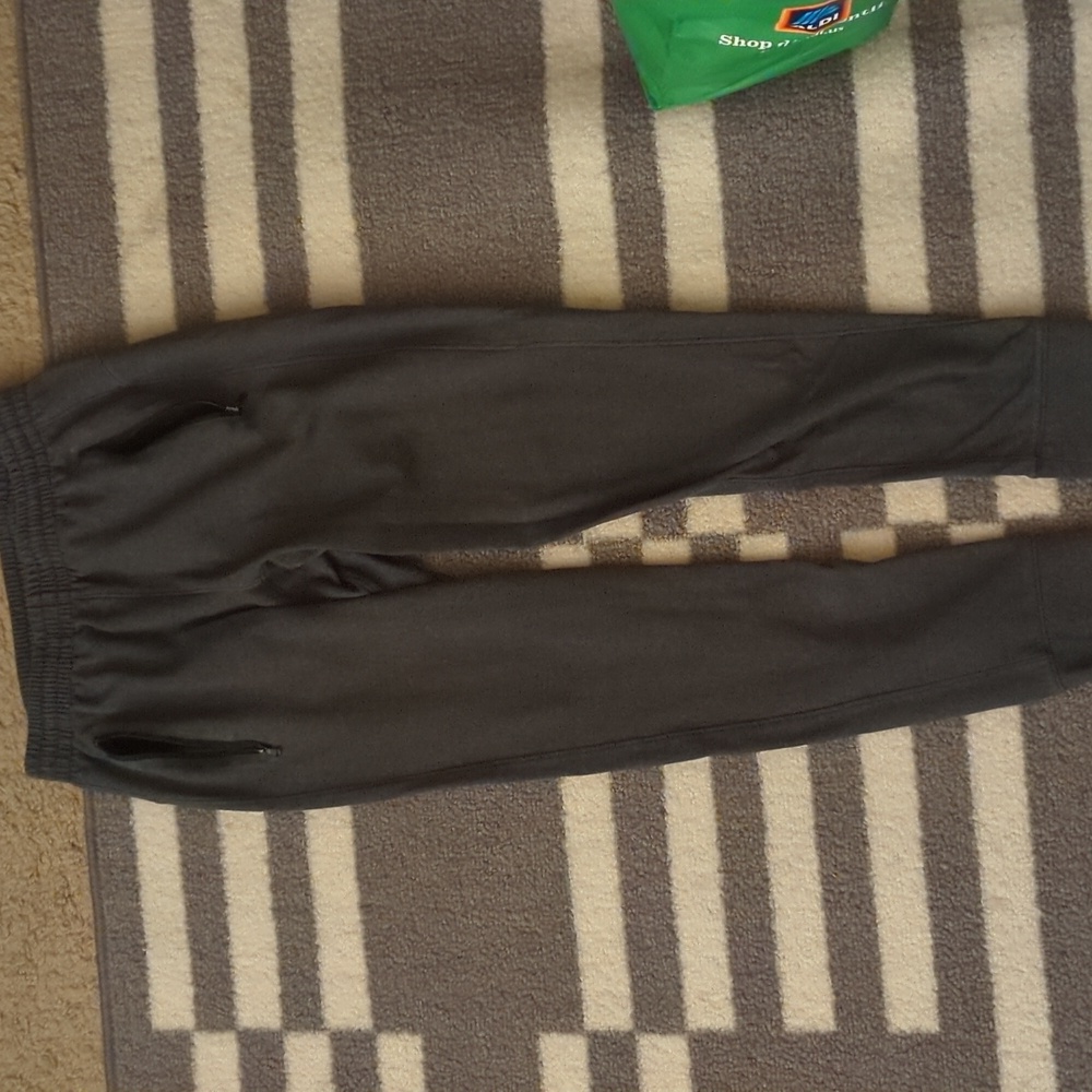 Grey Joggers w/ String & Zip Pockets